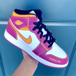💛💖NIKE AIR JORDAN 1 MID DOD GS SNEAKERS💖💛